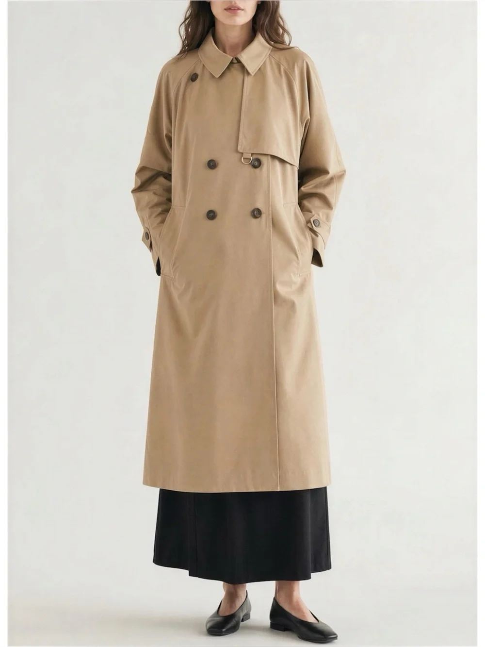 SILK LAUNDRY The Italian Trench Coat, Tan, XL